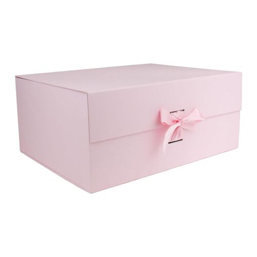 Pink Magnetic Gift Box With Ribbon, Single Box