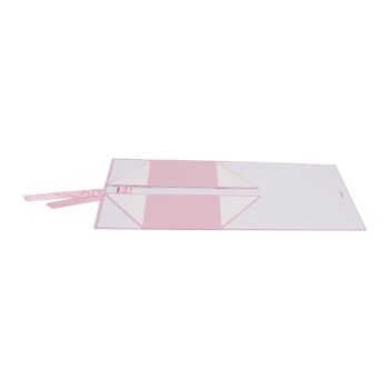 Coffret cadeau magnétique rose avec boîte simple en ruban 3