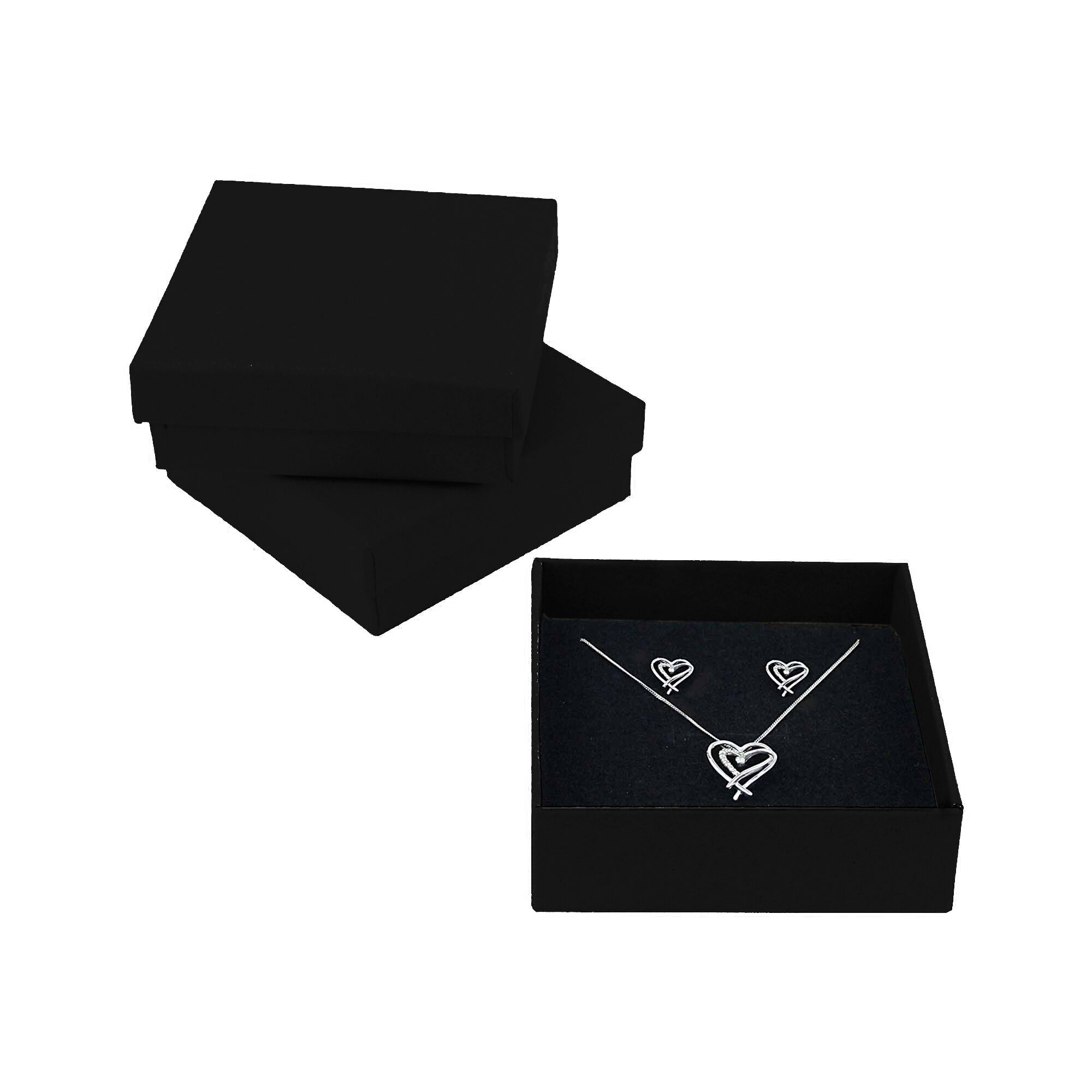Black Jewelry Pendant Boxes, Ideal for Celebrations