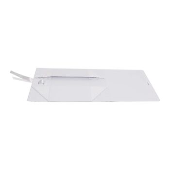 Coffret cadeau magnétique blanc avec boîte simple en ruban 3