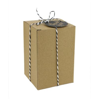 Caja de regalo Kraft, galletas dulces con hilo, paquete de 3