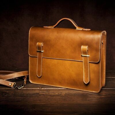 Porte-documents en cuir pour hommes et femmes, sac d'affaires pour ordinateur portable, portefeuille/sapin de Douglas