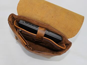 Sac à dos en cuir pour hommes et femmes, sac de voyage Vintage pour ordinateur portable/Eton 12
