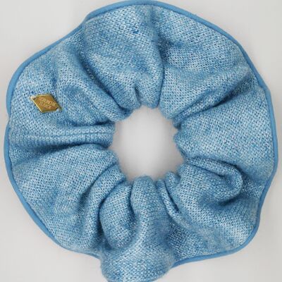 Blue knit scrunchie - Tamara