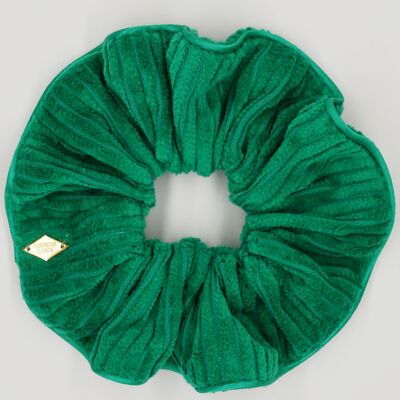 Green corduroy scrunchie - Marie