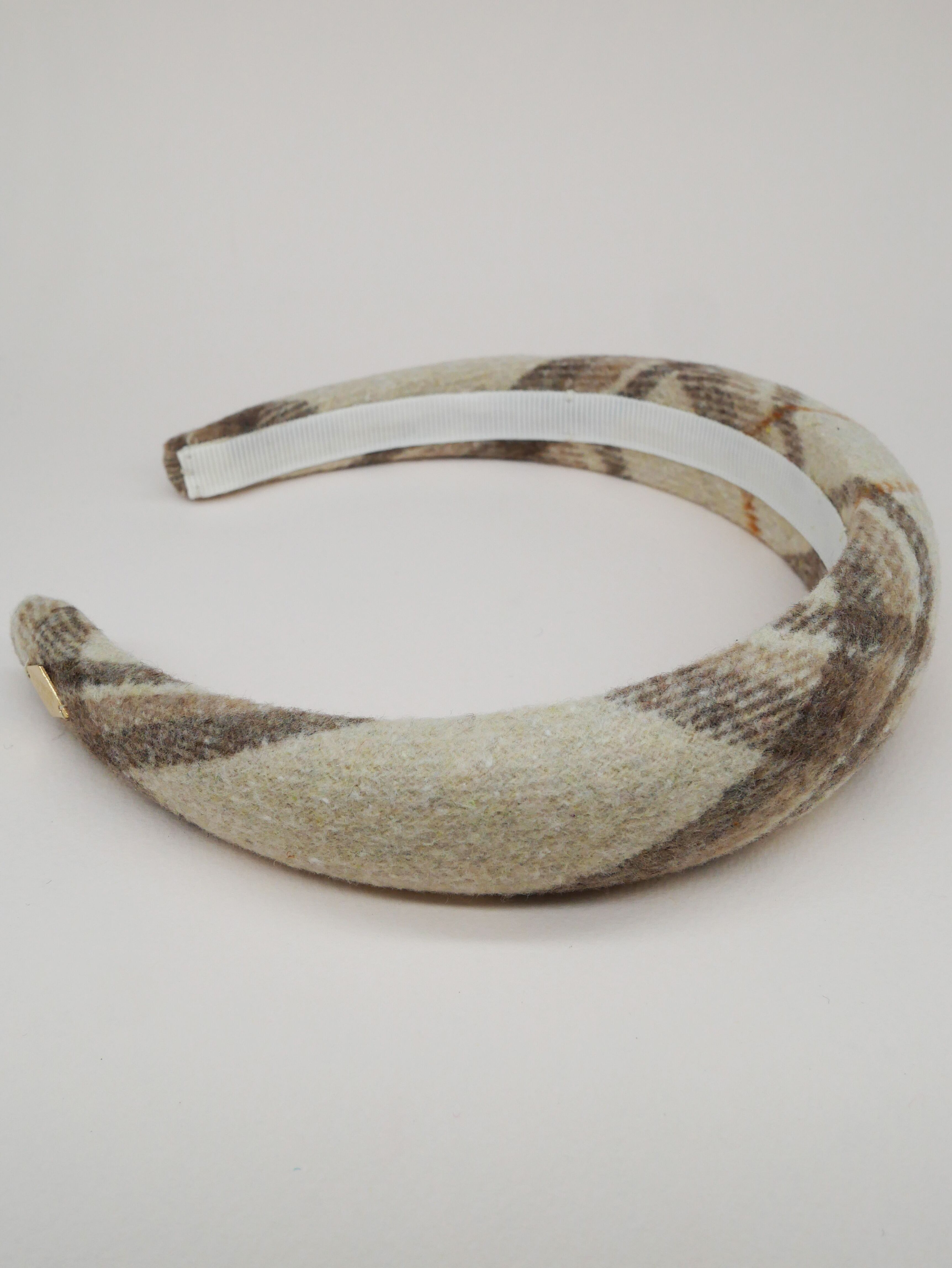 Cerchietto in lana tartan - Solange