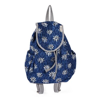 Zaino-Elegante zaino Boho Beach - Borsa in cotone da donna fatta a mano, design trapuntato, ideale per il college e i viaggi, regalo per lei.