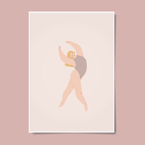 Ballerina Dancer Girl Kids Wall Art (Blonde)
