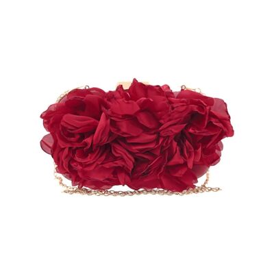 Clutch Flores Rojo