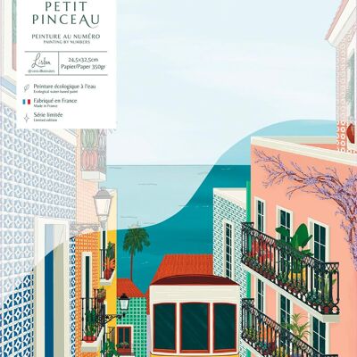 Coffret peinture au numéro - Lisbon tram par Veronica Lara