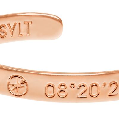 Coordenadas brazalete Sylt chapado en oro rosa hombres