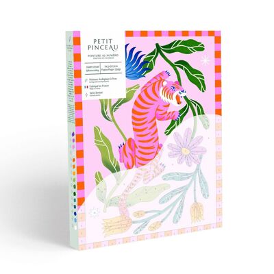 Coffret peinture au numéro - Tigre fleuri par Limistic