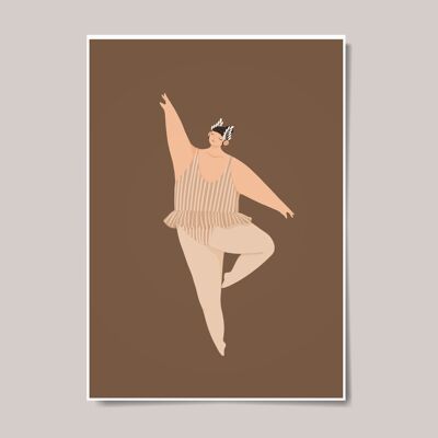 Ballerina Dancer Girl Kids Wall Art (asiático)