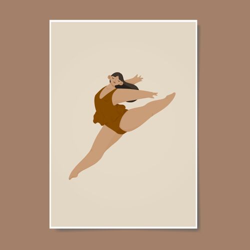 Ballerina Dancer Girl Wall Art (Indian/Hispanic/Middle East)