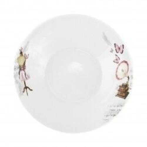 SYMPHONIE DES PAPILLONS Assiette creuse 21,5 cm en porcelaine