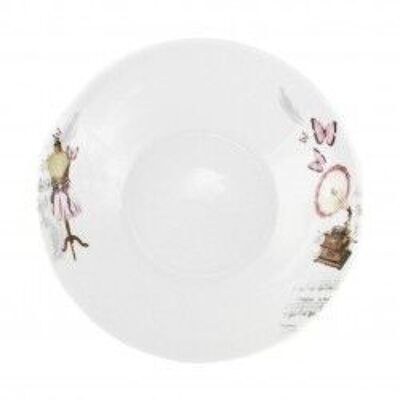 SYMPHONIE DES PAPILLONS Deep porcelain plate 21.5 cm