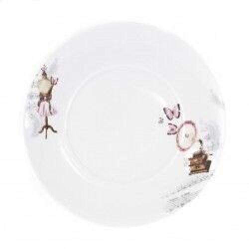 SYMPHONIE DES PAPILLONS Assiette plate 28 cm en porcelaine