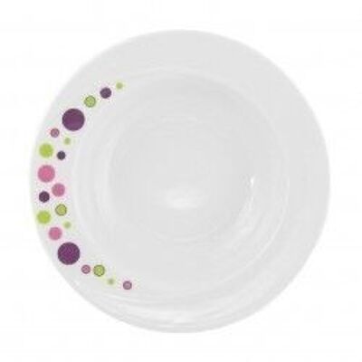 BULLE PASTEL Plato redondo hueco de porcelana 23 cm