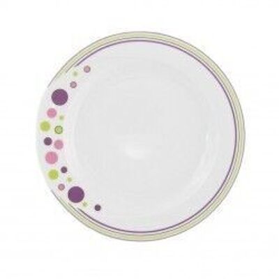 BULLE PASTEL Plate 20.5 cm flat round porcelain