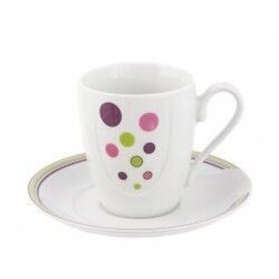 BULLE PASTEL Coffee / tea cup 230 ml with porcelain saucer