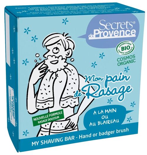 Trousse Toilette cadeau Homme : Shampoing solide - Boîte - Pain de Rasage