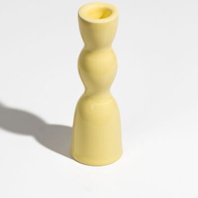 Wave Candleholder Low - Yellow