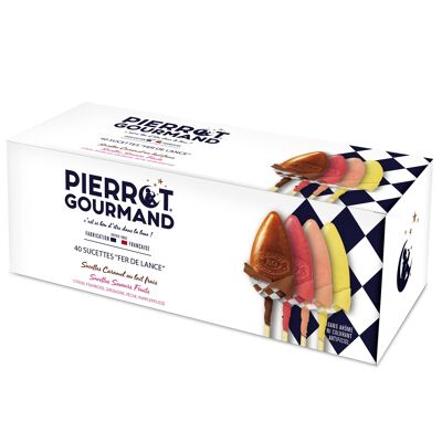 Pierrot Gourmand · Lollipop (flat), caramel, box of 10 130g (4.6 oz)