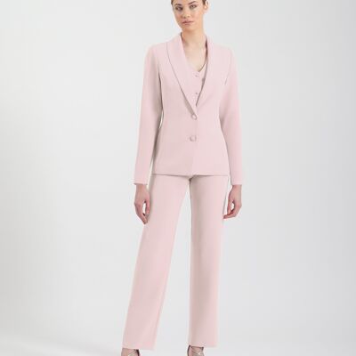 Elegant Nude 3 Piece Pant Suit Set