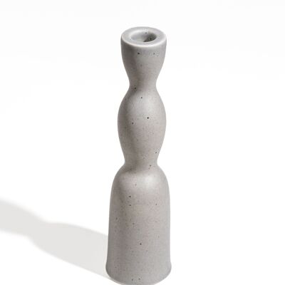 Candelabro alto Wave - Moteado gris