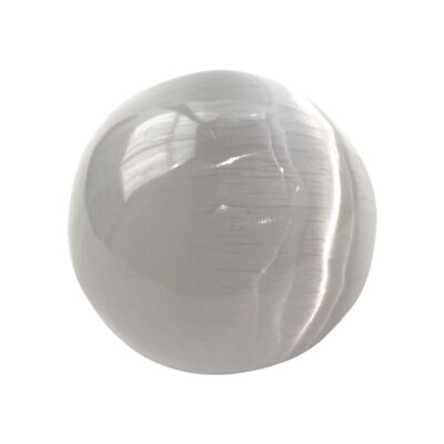 Esfera de selenita, 7 cm.