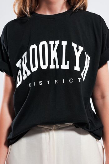 T-shirt Brooklyn en noir 2