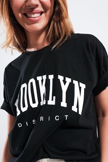 T-shirt Brooklyn en noir 3