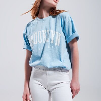 T-shirt Brooklyn en bleu