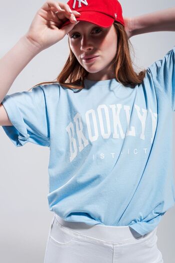 T-shirt Brooklyn en bleu 4