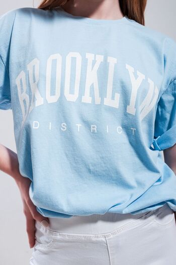 T-shirt Brooklyn en bleu 5