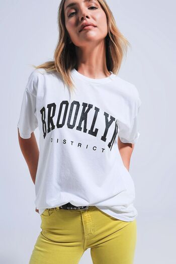 Camiseta Brooklyn en blanc 1
