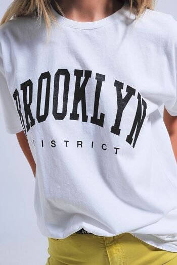 Camiseta Brooklyn en blanc 2