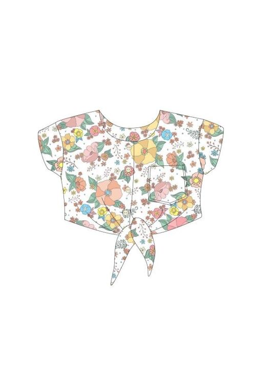 Blouse Soie Biarritz - Flower Power