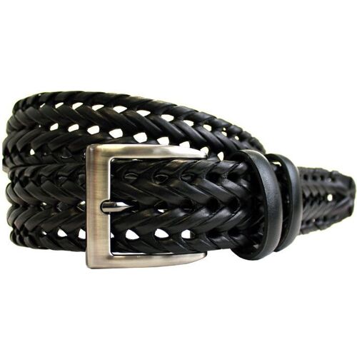 35mm Bonded Leather Whipped Edge Plait Belt