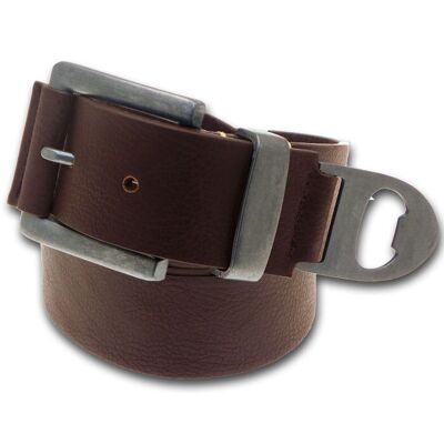 Ceinture pour jeans en cuir 40 mm avec embout décapsuleur