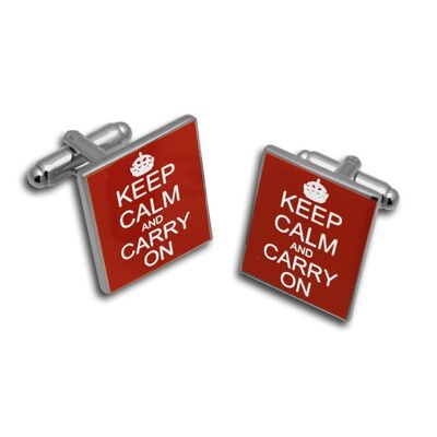 Gemelli con scritta "Keep Calm and Carry On".