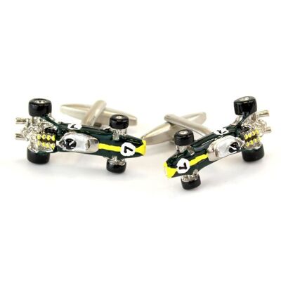 Boutons de manchette de voiture de course Lotus Type 49 de 1967