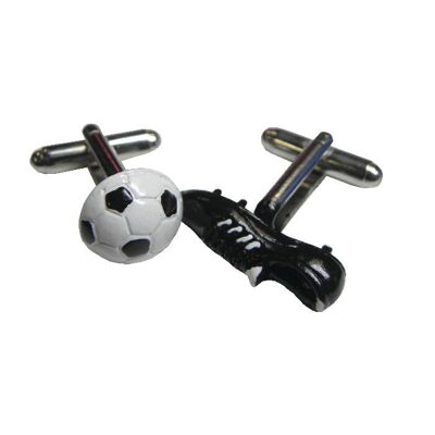 3D Football And Boots Cufflinks