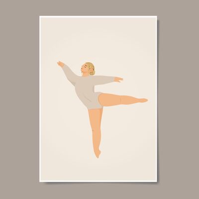 Ballerina Tänzerin Mädchen Wandkunst (gemischt)