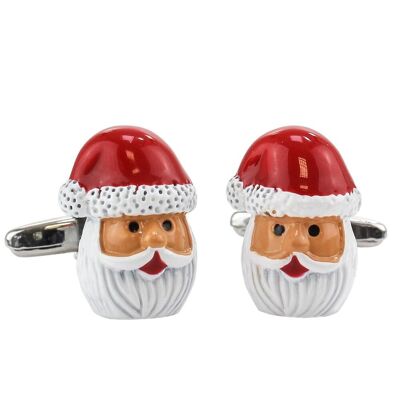 3D Santa Head Cufflinks