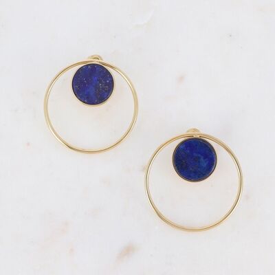 Golden Maxine earrings with Lapis Lazuli stone