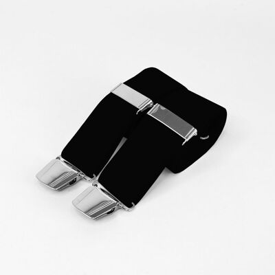 Bretelles noires unies de 35 mm