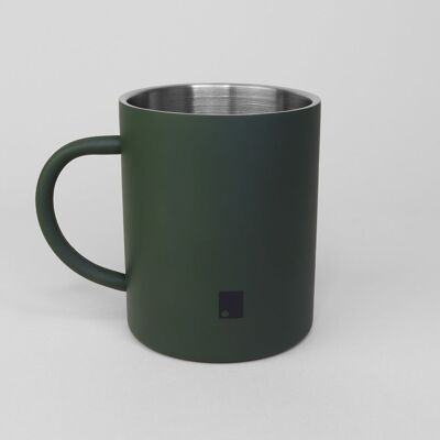400 ml Matte Green Stainless Steel Insulated Mug
