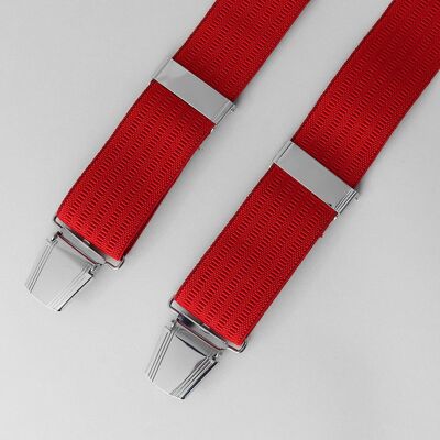 Bretelles rouges unies 35 mm