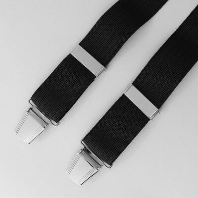 35 mm schlichte schwarze Hosenträger